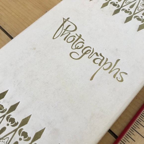 Vintage Photo Album w/ Gold-Tone Padded Cover Design Holds 32 3x3.25" Photos - Picture 2 of 5